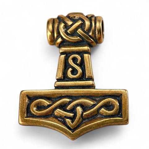 THOR'S HAMMER III, BRONZE PENDANT