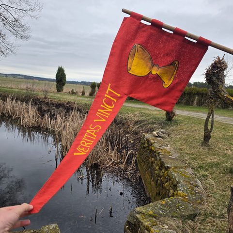 HUSSITE BANNER TRUTH PREVAILS, VERITAS VINCIT