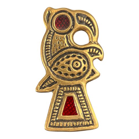 FRANCONIAN BIRD BROOCH, BRONZE