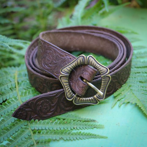 ALBION, CEINTURE EN CUIR MARRON