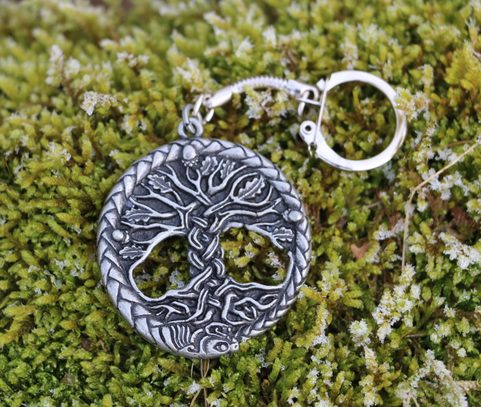 CELTIC OAK SACRED TREE OF LIFE, ZINC, KEYCHAIN