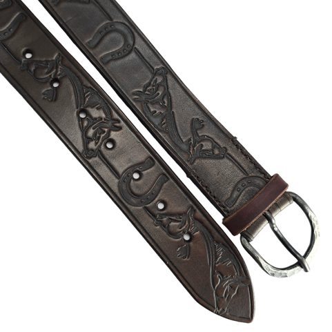 WESTERN, LEATHER BELT, HORSES
