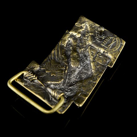 FLYING FALCON, BELT BUCKLE, BRASS