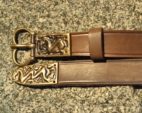 SLAVIC LEATHER BELT WITH GRIFFIN