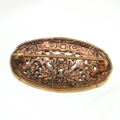 GELBE BROSCHE - BRONZE