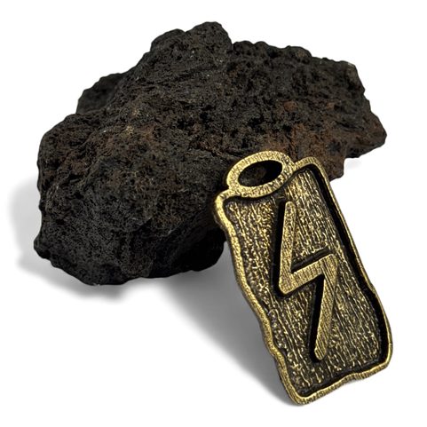 SOWULO - RUNE PENDANT, ZINC, ANT. BRASS