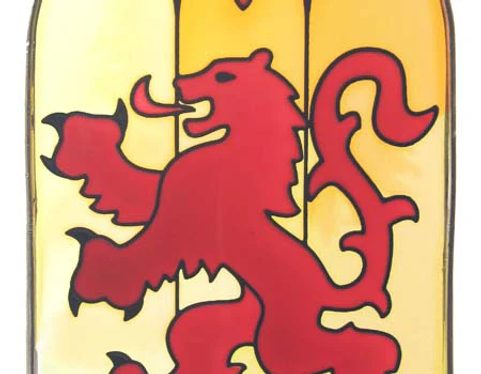 SCOTTISH SIGN LION RAMPANT, GLASS