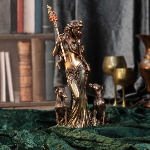 DRAG IMAGE TO SPIN HECATE MOON GODDESS - FIGURINE 34 CM