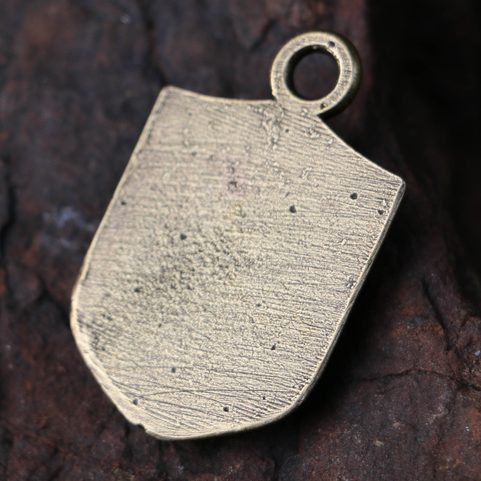 RYTÍŘ VE ZBROJI, AMULET, ZINEK STAROMOSAZ