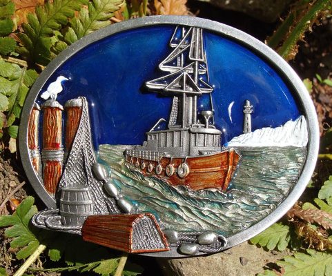 OLD SHIP AT THE DOCS, BELT BUCKLE