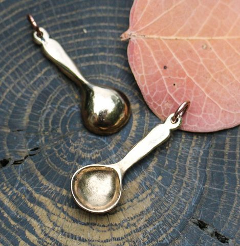 SPOON, PENDANT, BRONZE