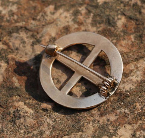 SUN CROSS, BRONZE BROOCH