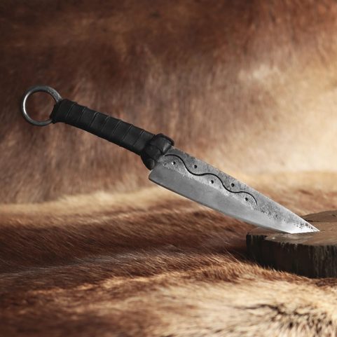 CRUACHAN, CELTIC HAND FORGED KNIFE BROWN
