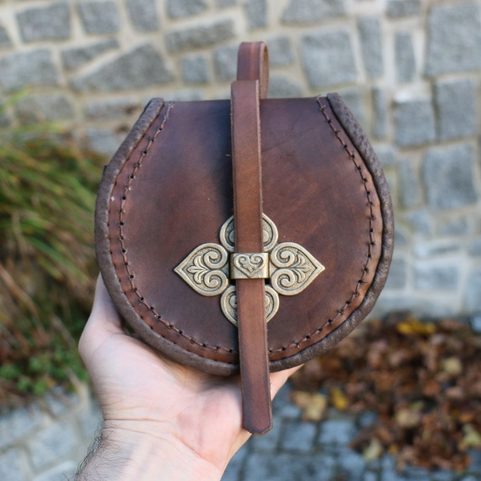 LEATHER BAG FOR EARLY MEDIEVAL PERIOD - VIKINGS, SLAVS, AVARS, MAGYARS