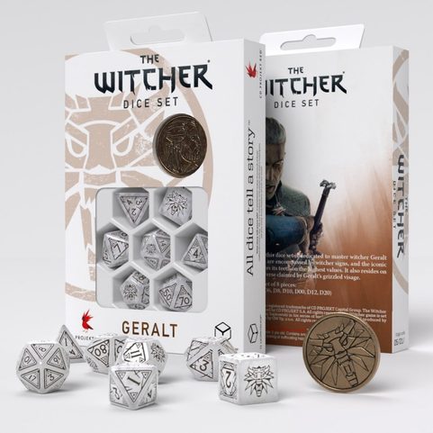 DICE SET THE WITCHER GERALT - WHITE WOLF