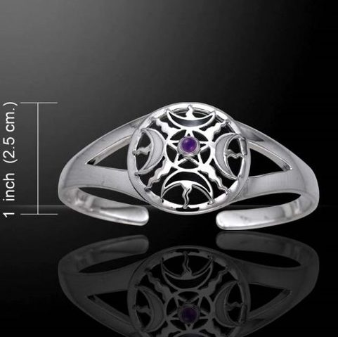 FIRE MOON PENTACLE, BRACELET, AG 925