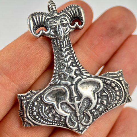 NECRO-ORGANIC THOR'S HAMMER BY WULFLUND, SILVER 925, 14 G