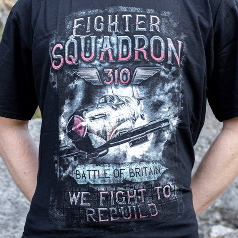SUPERMARINE SPITFIRE 310TH CZECHOSLOVAK SQUADRON RAF T-SHIRT FÜR MÄNNER