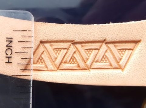 TRIANGLE, LEATHER STAMP