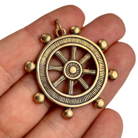 STEERING WHEEL, MASSIVE BRONZE PENDANT