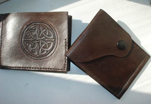 CELTIC STYLE LEATHER WALLET