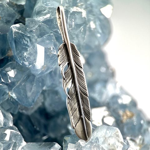 SHAMANIC FEATHER, PENDANT, SILVER 925