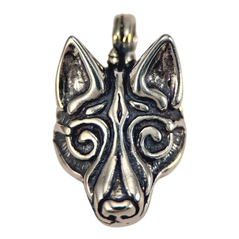 FENRIR, NORSE WOLF PENDANT, SILVER 925,