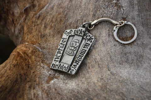 HUSSITE SHIELD, KEY RING, ZINC