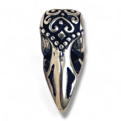 CRÂNE DE CORBEAU, BARBE PERLE, ARGENT