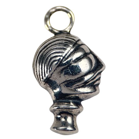 CELTIC HEAD, SILVER, PENDANT