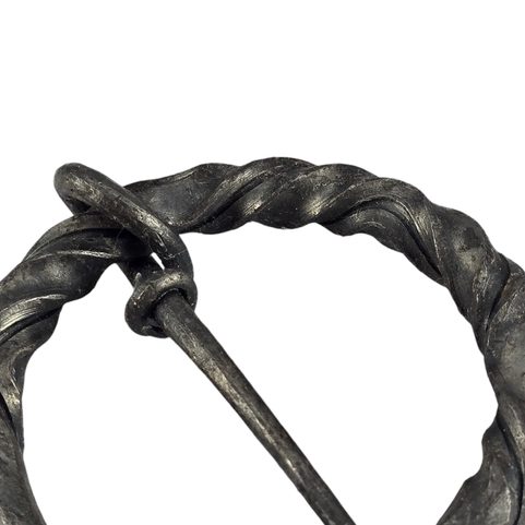 VIKING IRON BROOCH - DECORATED