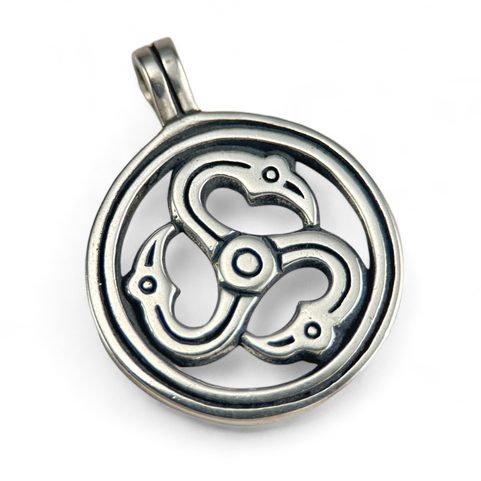 EAGLE TRISKELE, SILVER PENDANT