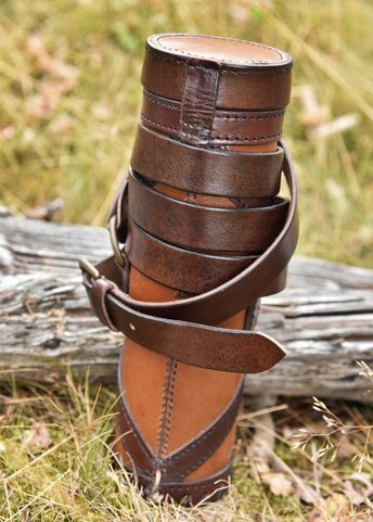 CAPSULA, LEATHER ROMAN HOLDER FOR 3 SCROLLS