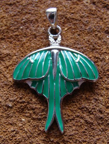 ART NOUVEAU, BUTTERFLY, SILVER AND ENAMEL