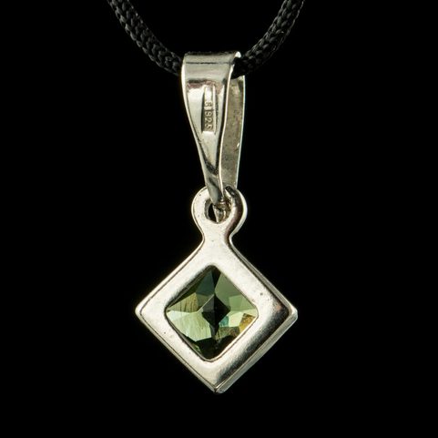 NEREA, MOLDAVITE PENDANT, SILVER 925