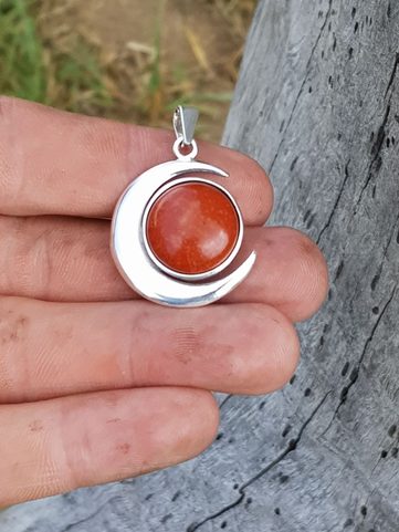 LUNE ET SOLEIL, PENDENTIF, ARGENT