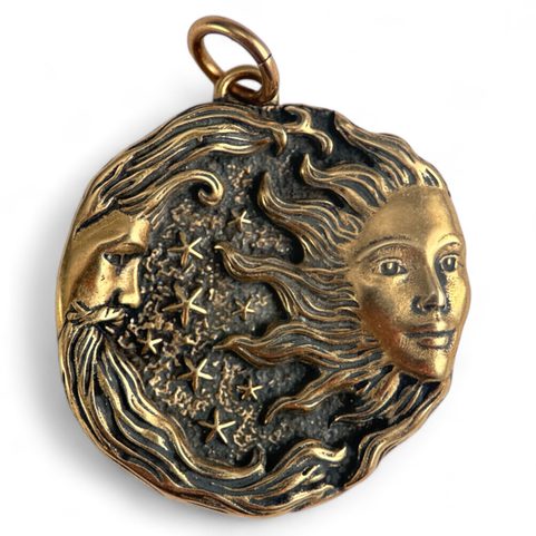 SUN AND MOON, PENDANT, BRONZE