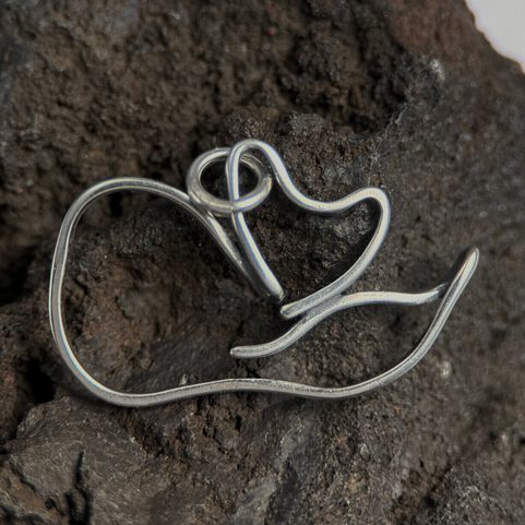 FOX, SILVER PENDANT