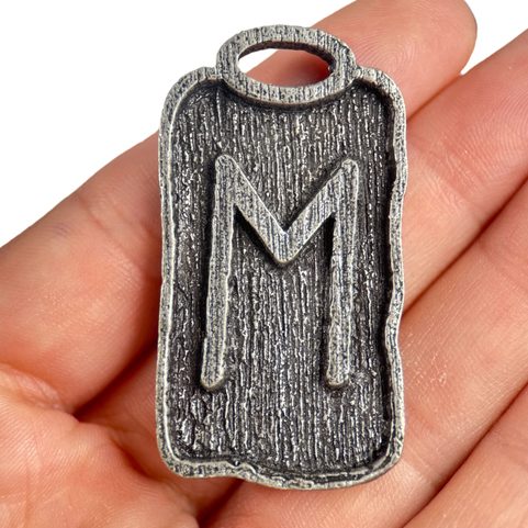 EHWAZ, RUNE PENDANT ZINC