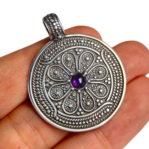 VESNA, SLAWISCHER SILBERSCHMUCK, AG 925, ALTSTÄDTER AMETHYST, 10G