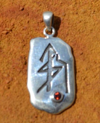 VICTORY, SILVER BIND RUNE PENDANT, AG 925