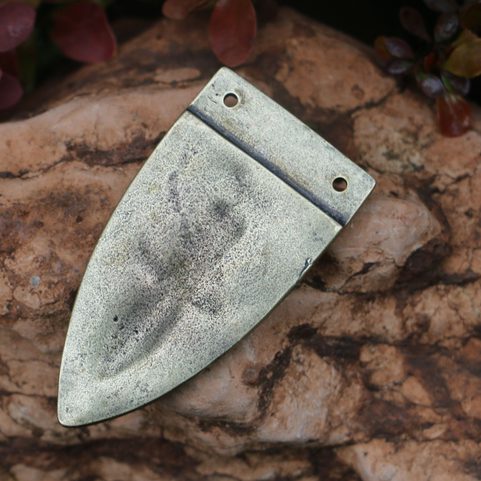 FLEUR DE LIS VIKING STRAP END, ZINC