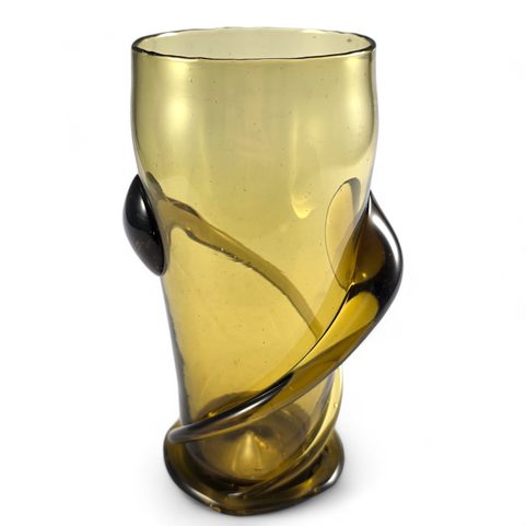 LEONARDA, FOREST GREEN GLASS, GOBLET