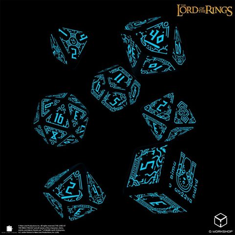 THE LORD OF THE RINGS: MORIA WÜRFELSET, GLOW IN THE DARK