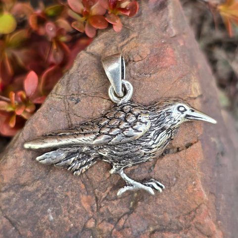 CROW, SILVER PENDANT, AG 925