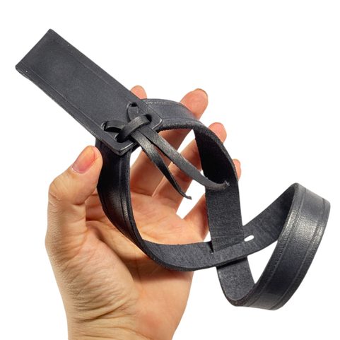 SUPPORT EN CUIR POUR CORNE À BOIRE, UNIVERSEL - NOIR