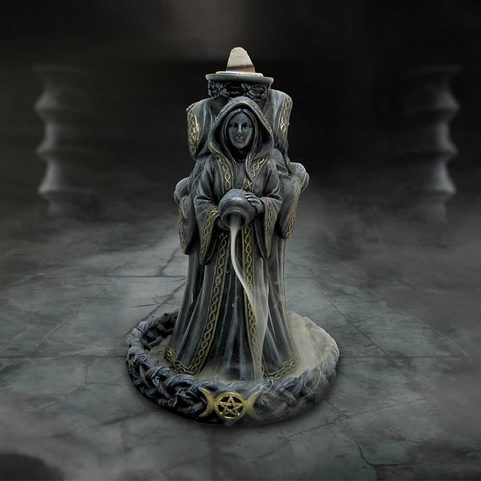 STAND FOR SCENTED FRANGIPANE, TRIPLE MOON GODDESS, 15,5 CM