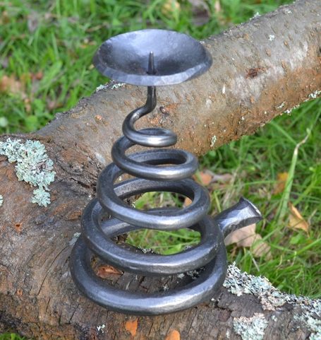 BOUGEOIR FORGÉ, SPIRALE