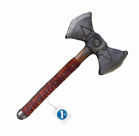 AXE MÉDIEVAL  POURLES BATAILLES D'OREILLERS
