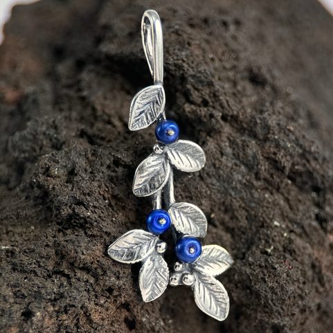 BLAUBEERE, ANHÄNGER, SILBER 925
